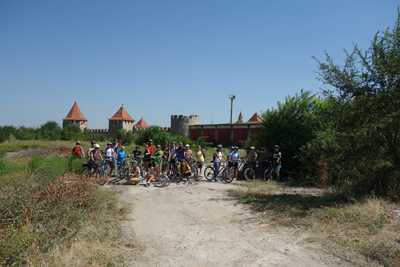 On bikes to Bender Fortress